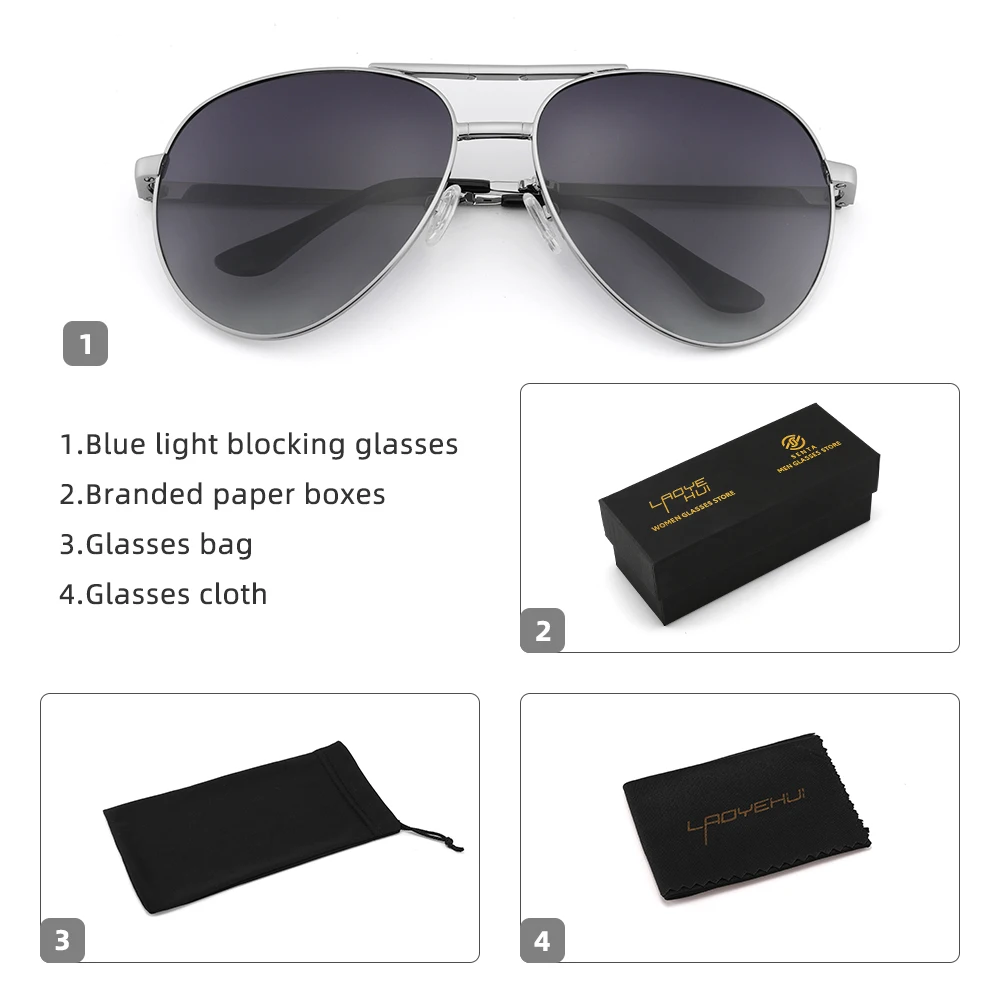 Lunettes de soleil classiques pliables et portables pour hommes et femmes, polarisées, pour la conduite, grandes montures métalliques classiques, lunettes surdimensionnées
