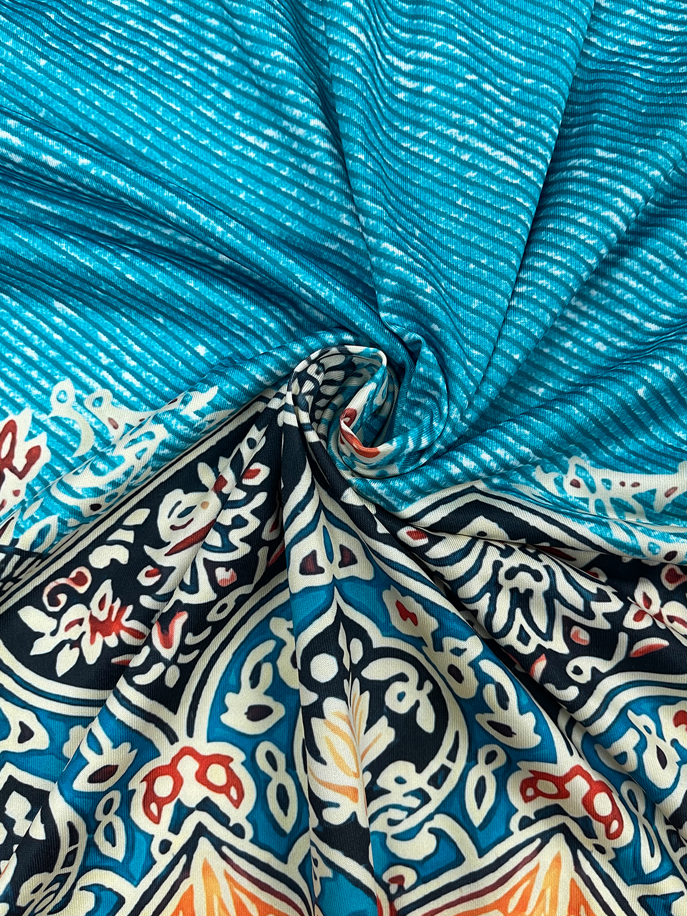Robe mi-longue à manches mi-longues pour femmes, imprimé tribal bohème, robe d'été décontractée à col rond, taille élastique, avec poches latérales