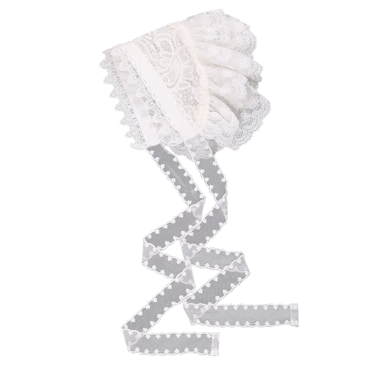 Foulard de tête Lolita Vintage, Triangle en dentelle brodée, couvre-chef pour femmes, coiffure