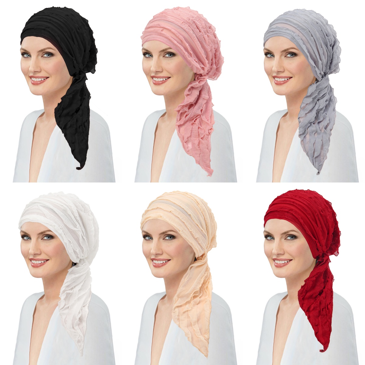 Nouveau Bonnet Hijab Intérieur Femme 2026 avec Volants, Foulard Turban, Bonnet Chimio, Coiffe Turbante Mujer