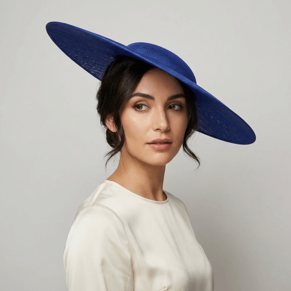 Chapeau bibi vintage pour femme, couleur unie, en maille, à large bord, style années 20, accessoire de cheveux pour mascarade
