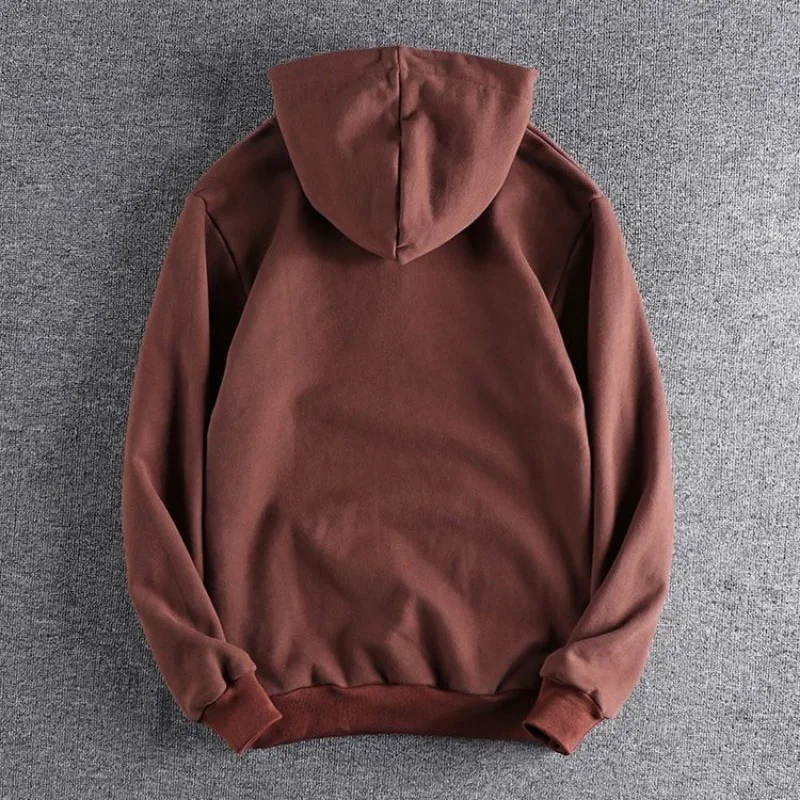 Sweat-shirt noir à demi-fermeture éclair pour homme, vêtement chaud, solide, polaire, Y2k, Vintage, haute qualité, Style coréen, ample