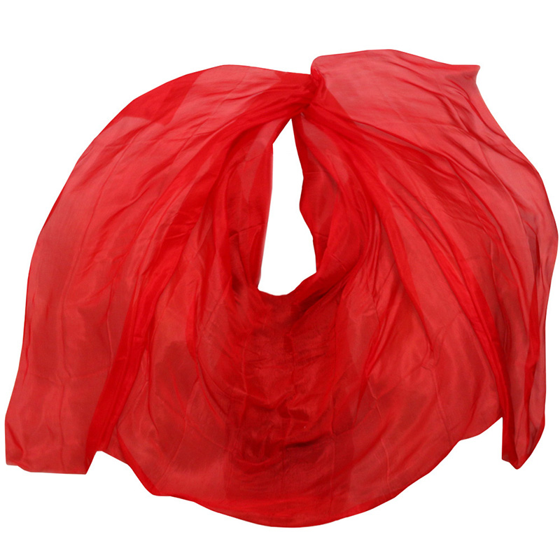 Voile en soie 100% véritable chinoise pour femme, écharpe, accessoire de Costume, personnalisé, voile de danse du ventre, teint à la main, en soie naturelle pure