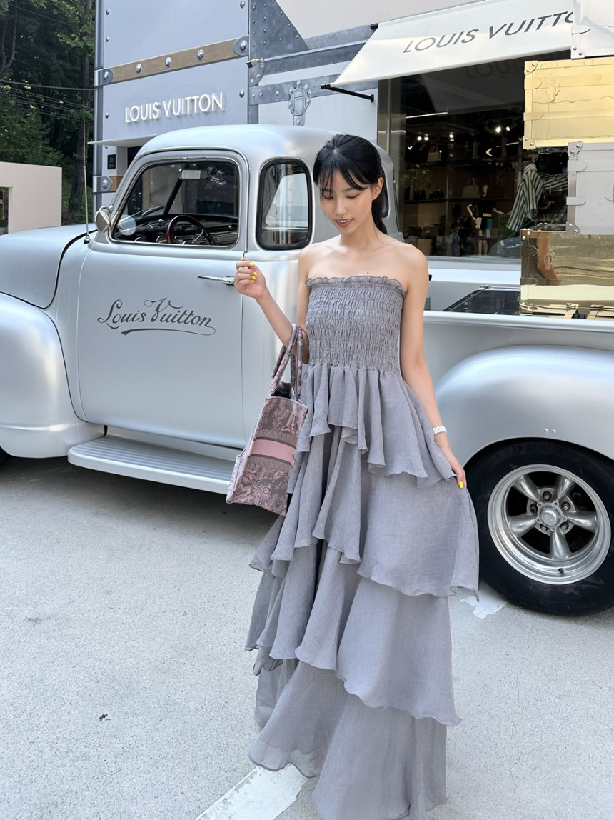 Robe de soirée chic et décontractée pour femmes, mode coréenne, française, élégante, à volants, sexy, col carré
