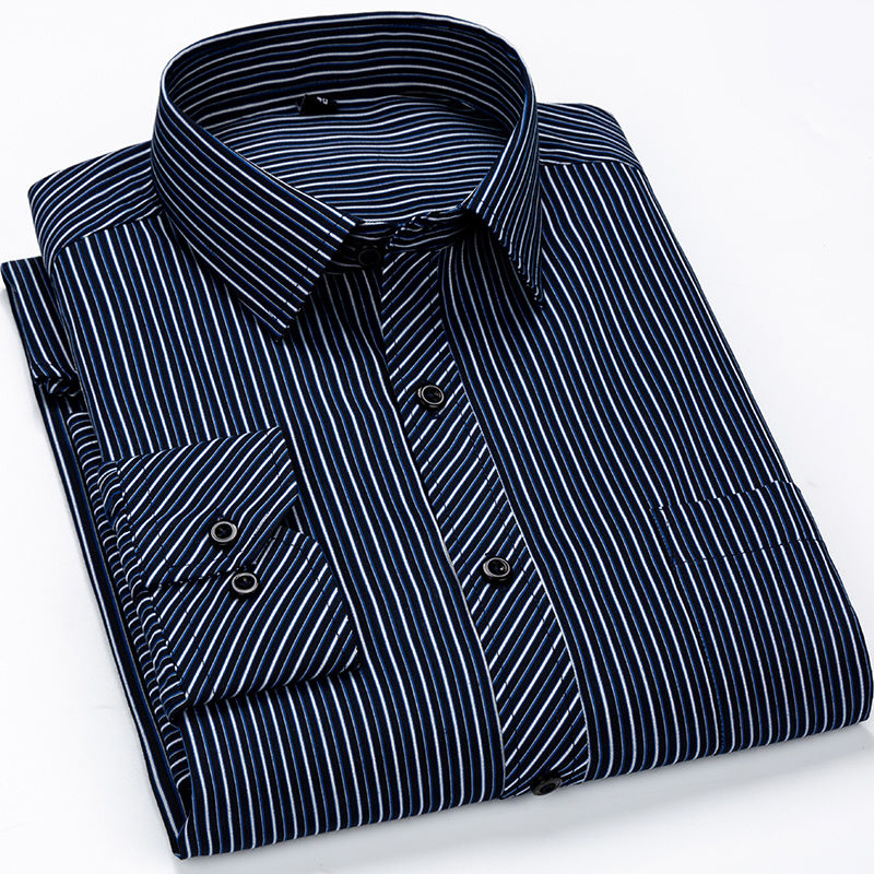 Chemise à manches longues pour hommes, surdimensionnée 9XL 8XL 48 47, décontractée, classique, à carreaux rayés, Slim Fit, boutons, chemises habillées sociales