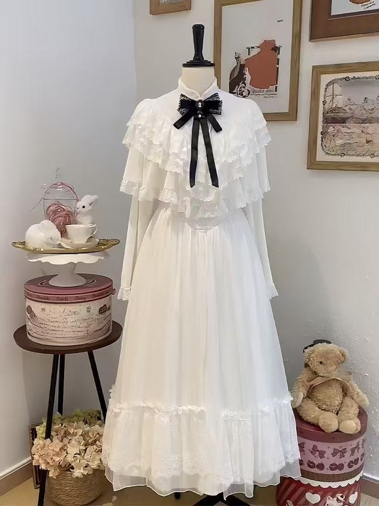Nouvelle Robe Midi Femme Automne 2026 – Style Princesse Romantique en Dentelle Vintage Française – Tenue de Soirée Élégante et Formelle
