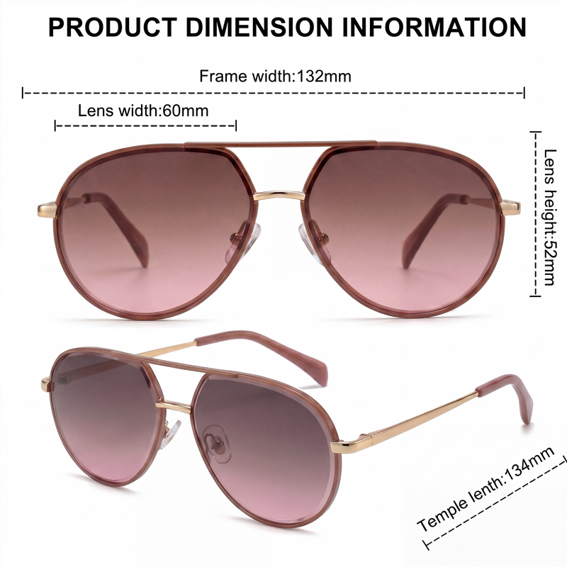 Lunettes de soleil ovales vintage pour femme 2026 – Lunettes de soleil de luxe de créateur, style pilote, double pont, surdimensionnées, pour la conduite, monture tendance