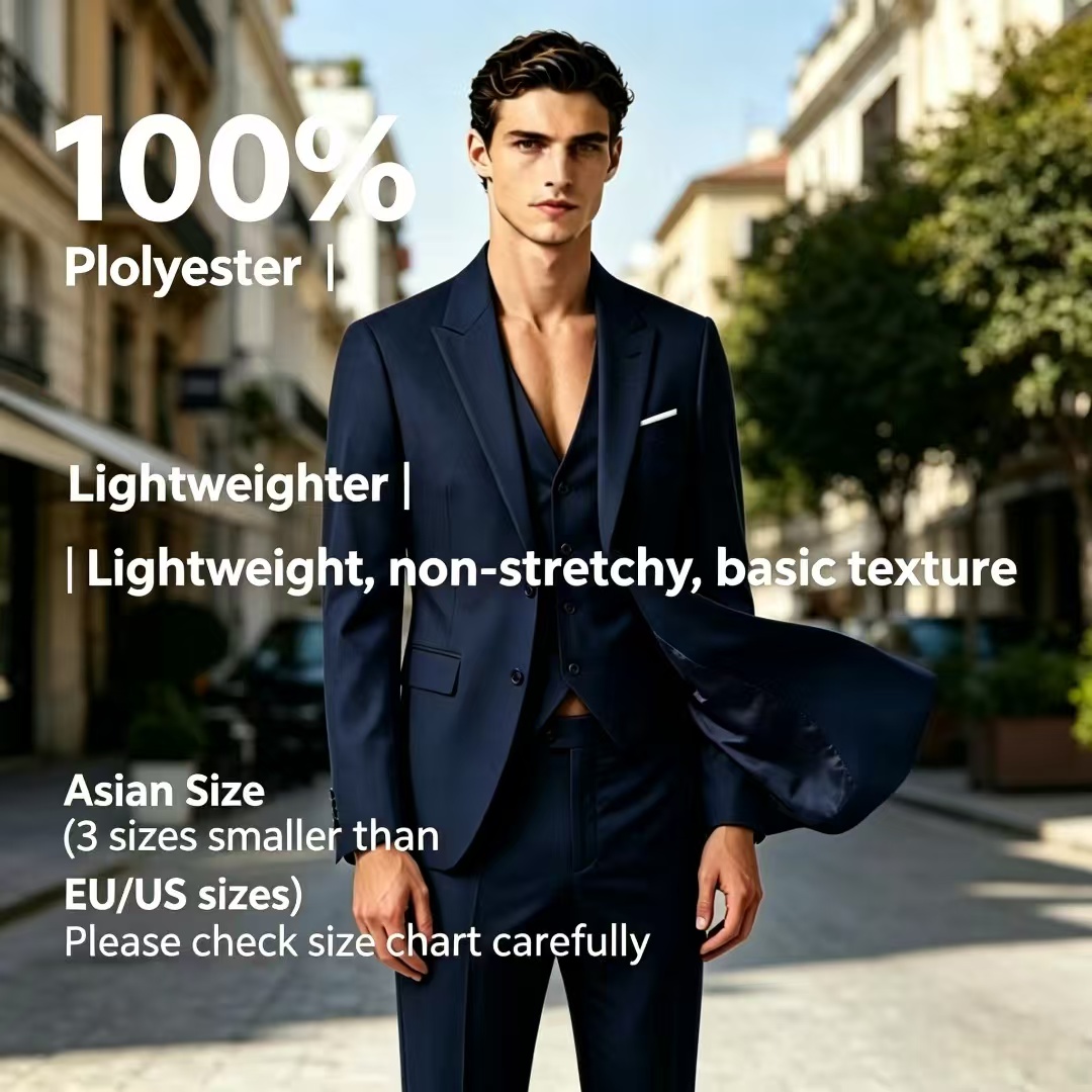 Ensemble de costume 3 pièces pour homme, couleur unie, pour mariage, tenue de cérémonie, blazer, gilet, pantalon, smoking classique, fête, garçons d'honneur