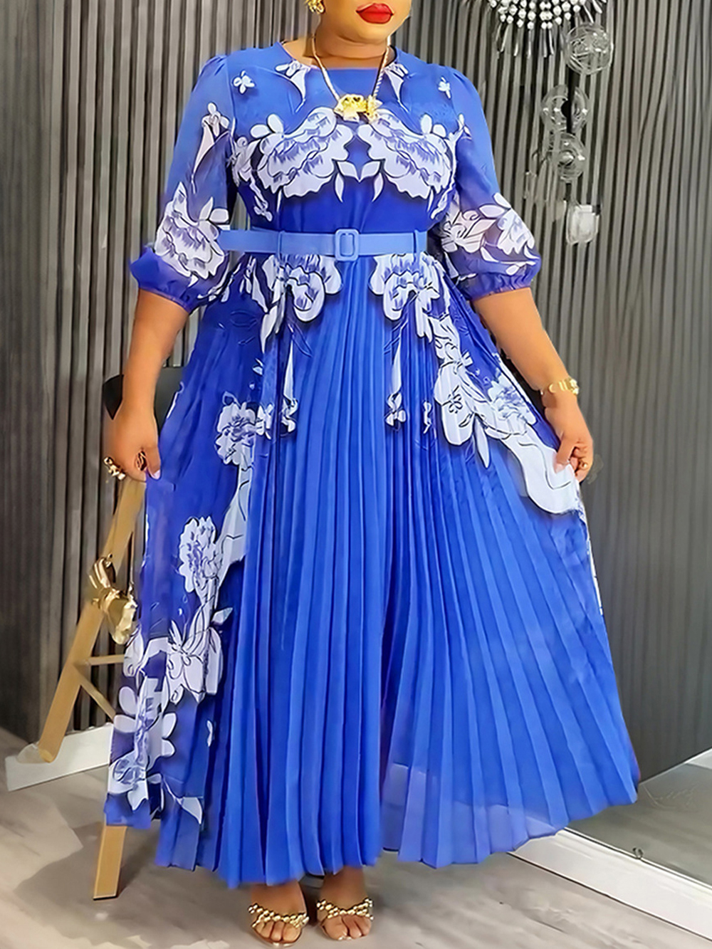 Robes en Chiffon Imprimé pour Femmes – Robe de Soirée, de Bal ou de Mariage – Collection Été-Automne 2026 – Vêtements Africains, Dubaï, Turquie, Kaftans et Abayas