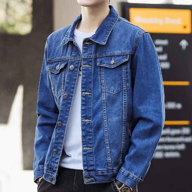 Veste en jean pour hommes, vêtements de travail décontractés, tendance, coupe ample, vente en gros, article le plus vendu, nouvelle collection printemps-automne 2025