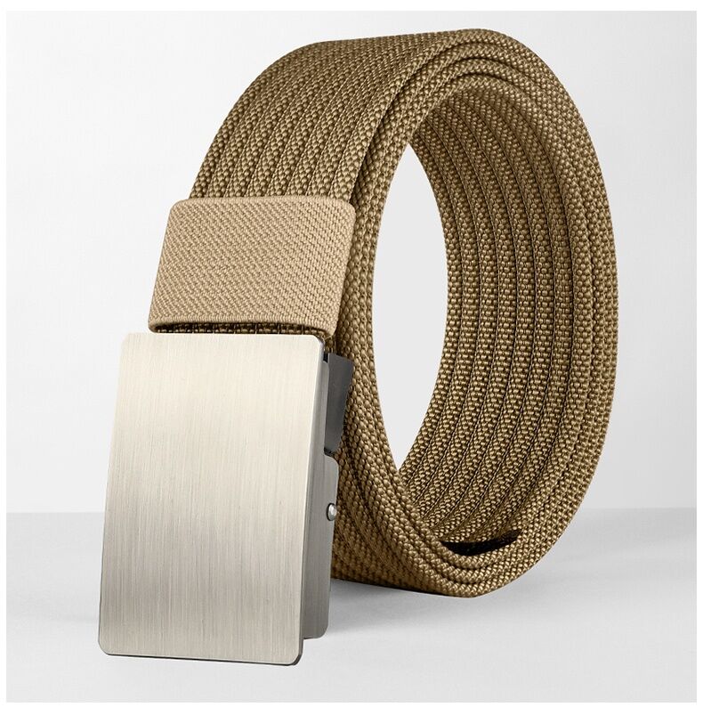 Ceintures en toile pour hommes, réglables, avec boucle en métal, sangle de taille décontractée, accessoires pour hommes