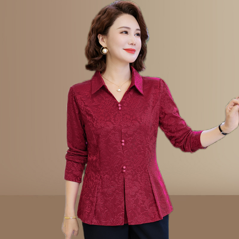 Bureau dame Blouse été nouveau à manches longues bouton couleur unie tout-match chemise hauts mode décontracté femmes vêtements
