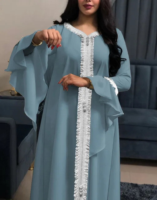 Jalabiya-Robe caftan arabe pour femmes, Dubaï, Turquie, Abaya, Broderie, Djellaba adt, Mode musulmane, Vêtements islamiques blancs