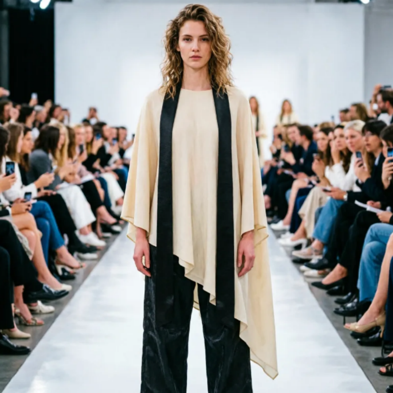 Nouvelle Collection Été 2026 : Chemise Élégante et Tendance avec Détail Écharpe Symétrique