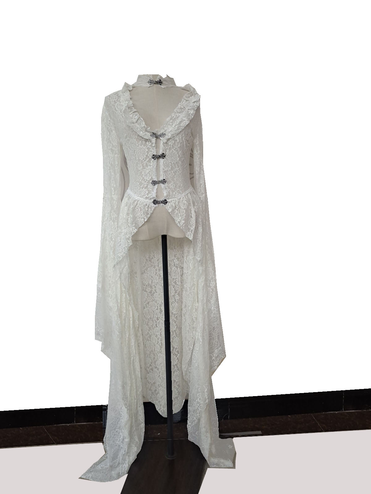 Robe de soirée médiévale pour femmes, longue robe de soirée, col en V, manches évasées, élégante, Streetwear Y2k, dentelle irrégulière