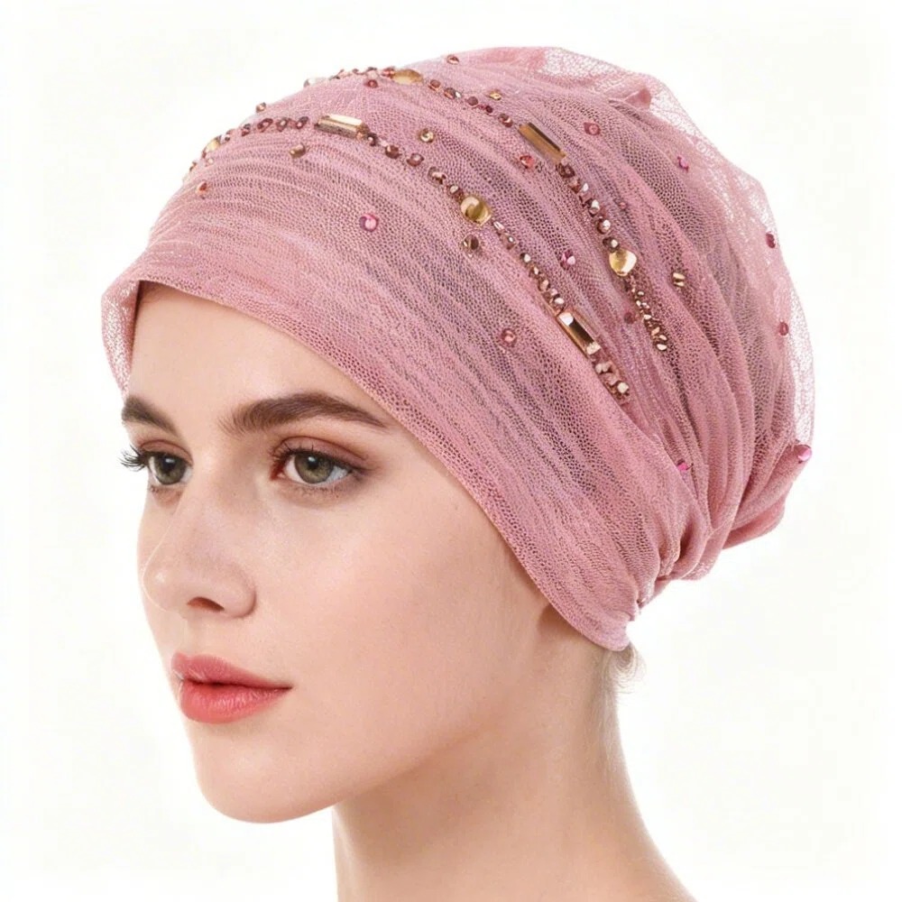 Nouveau Turban Fin en Dentelle Couleur Unie 2026 – Bonnets Hijab Intérieurs Doux et Respirants pour Femmes Musulmanes – Turbantes, Foulards et Sous-Hijabs