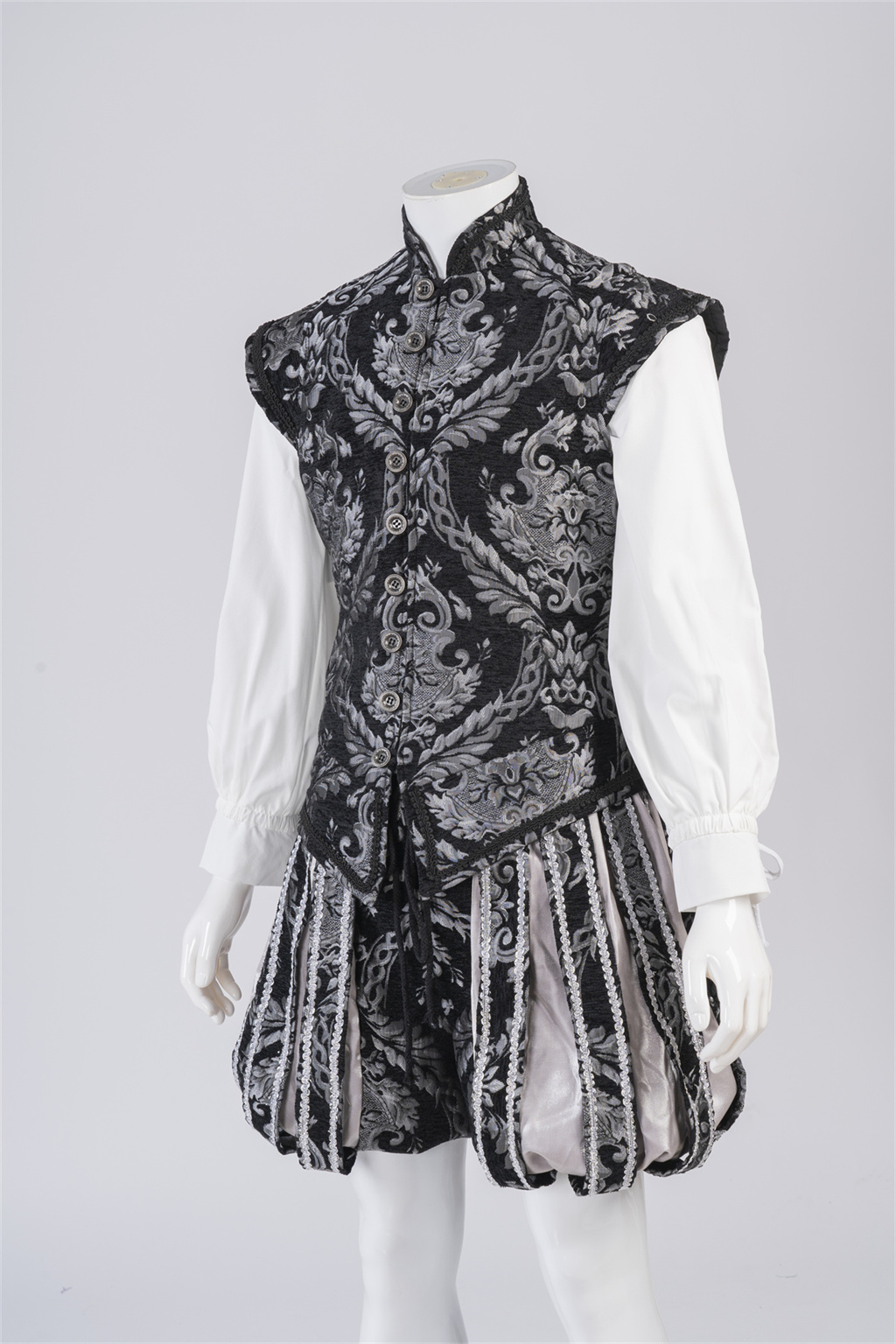 15ème siècle Renaissance Tudor Elizabeth roi Prince Cosplay Costume tenues gilet avec pantalon ensemble complet luxueux brodé Tudo