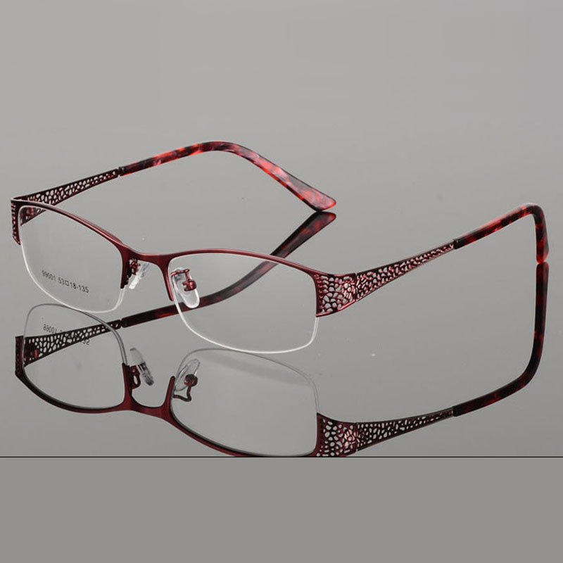 Reven Jate demi-monture lunettes cadre optique Prescription Semi-jante lunettes monture de lunettes pour lunettes pour femmes femme
