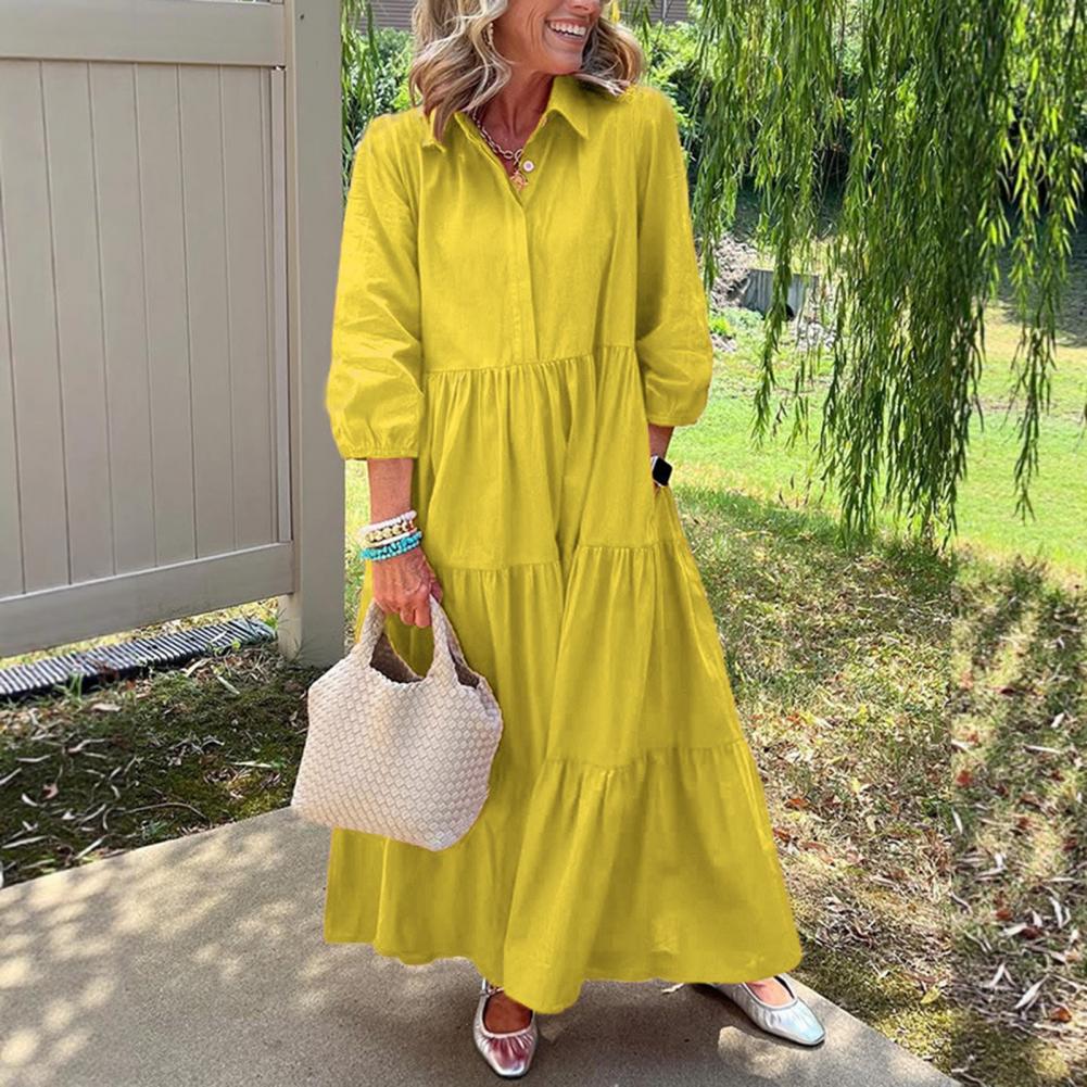 S-3XL grande taille vêtements Robes femmes Robes été automne ample rue décontracté 3XL grande taille bureau dame robe mi-longue surdimensionné