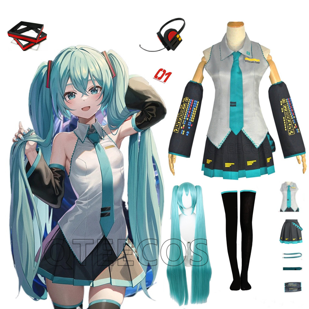 Costume de Cosplay bilibili Miku, tenues Vocaloid, robe mi-longue, costumes de marin JK pour femmes, vêtements Anime pour fête d'halloween et de noël
