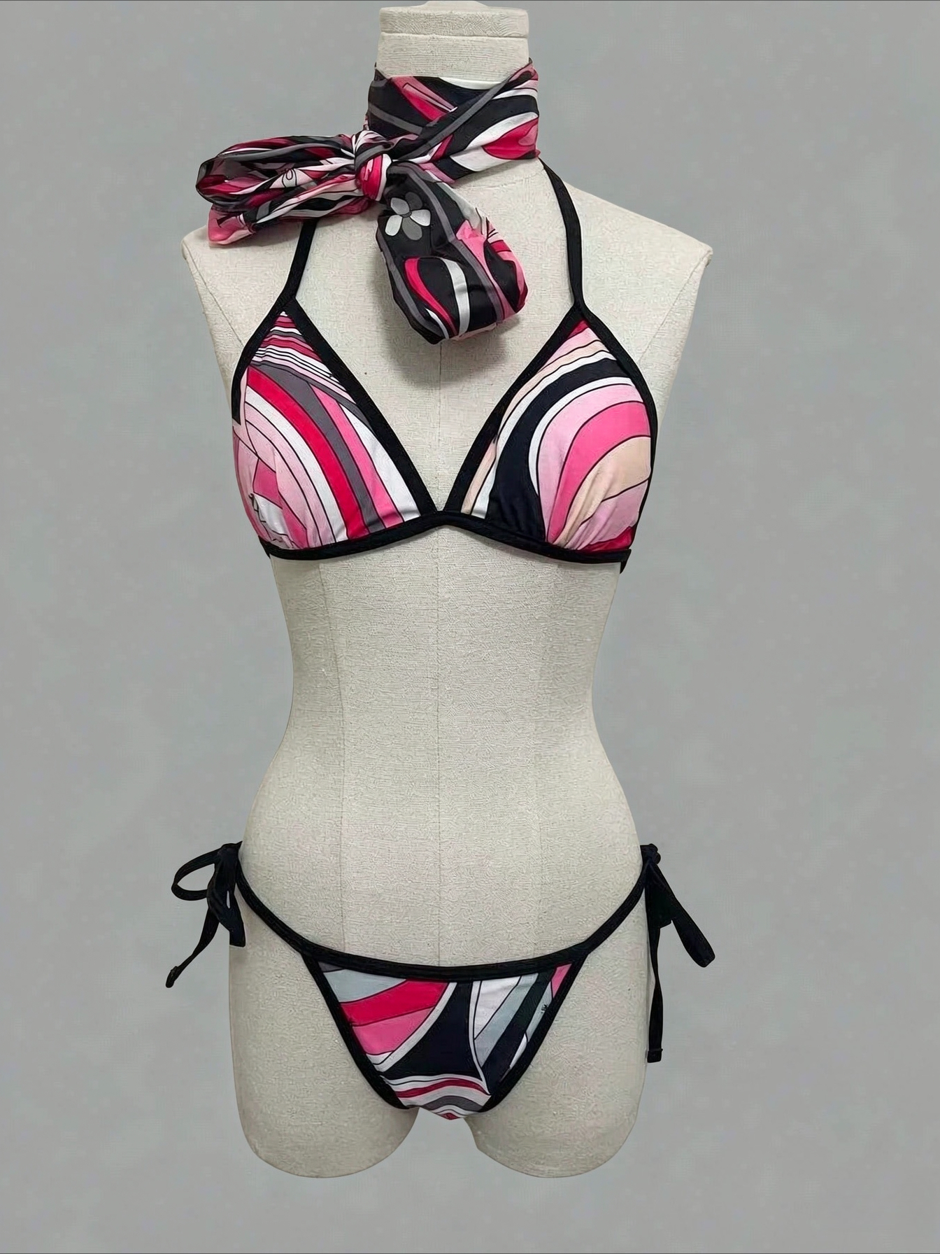 Ensembles de bikini pour femmes avec bandeau foulard et logo signature, ensembles de bikini sexy pour femmes, vêtements de plage, maillots de bain