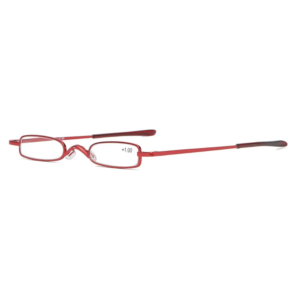 Mini-lunettes de lecture élégantes, monture en métal, ultra-fines, pour hommes et femmes, lunettes de lecture portables, lunettes de presbytie avec boîte