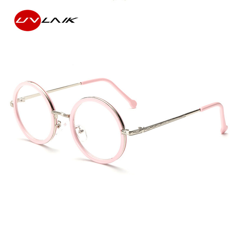 UVLAIK-Monture de lunettes rondes rétro pour hommes et femmes, lentille transparente, lunettes de myopie, vintage, optique, délinquants