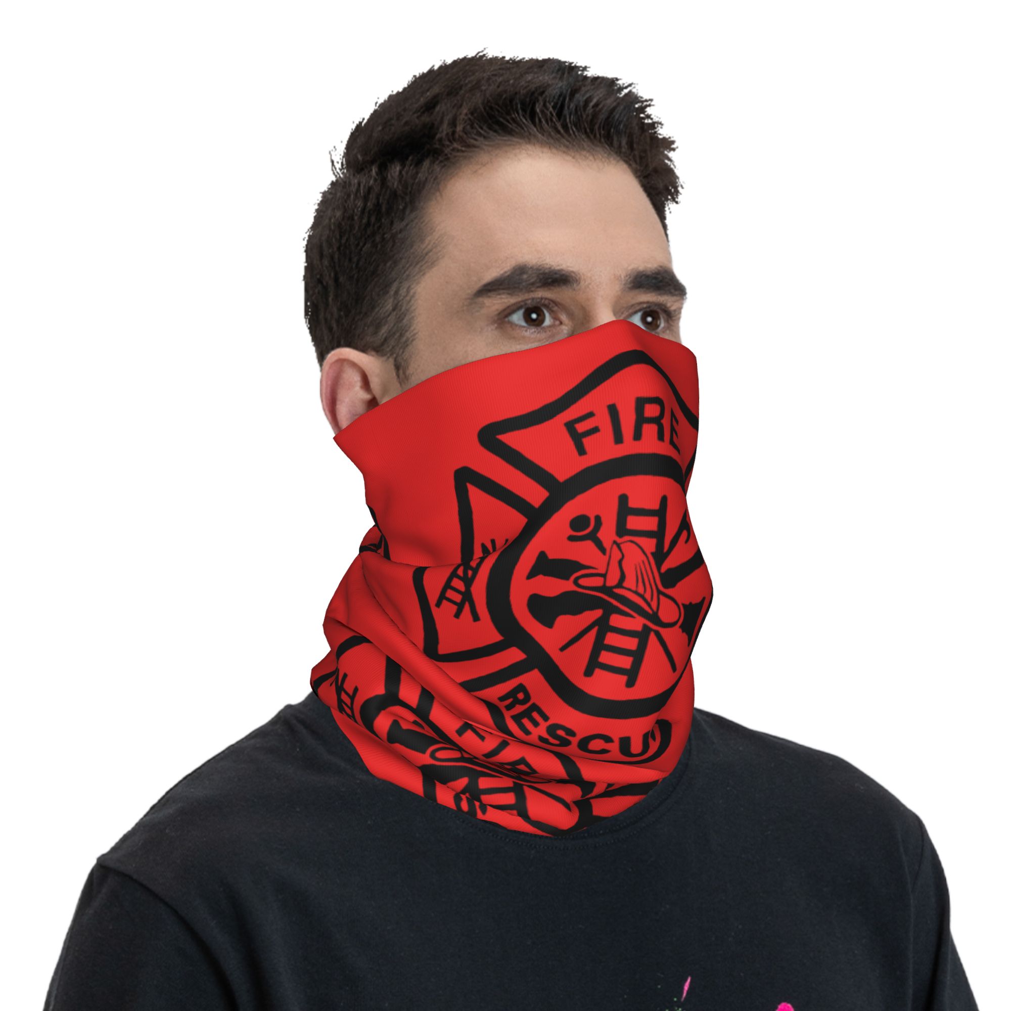 Cache-cou multifonction coupe-vent personnalisé pour pompiers, écharpe de protection faciale, bandeau tubulaire, cagoule pour femmes et hommes