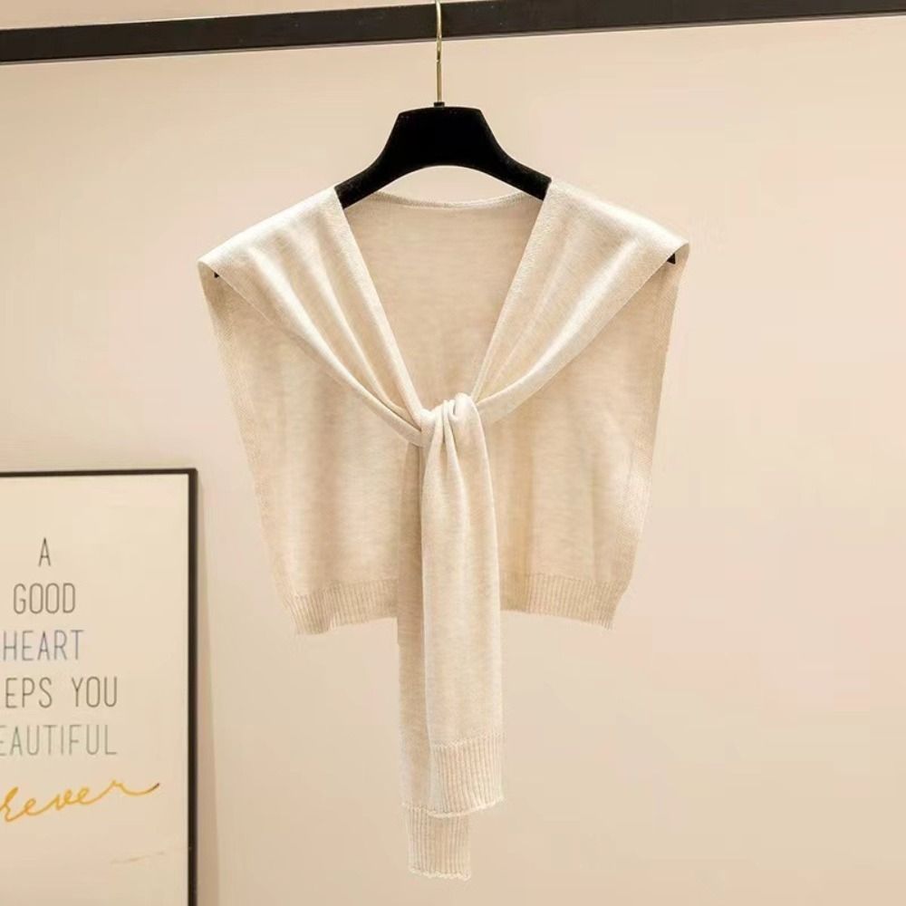 Châle tricoté léger et doux pour femme, rayé, multifonctionnel, printemps-été, chaud, col rond, enveloppant les épaules, couleur unie