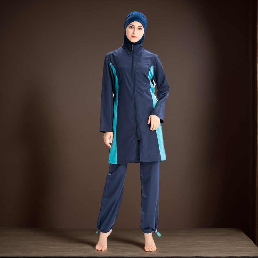 Femmes musulmanes Hijab maillot de bain à capuche maillots de bain Islmaic couverture complète Burkini arabe modeste maillots de bain maillot de bain Surf maillot de bain