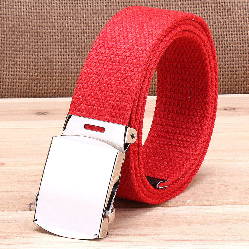 Ceinture Tendance Homme en Toile Tressée avec Boucle Lisse en Alliage – Ceinture Décontractée Simple et Sportive pour Hommes et Femmes, Style Cowboy