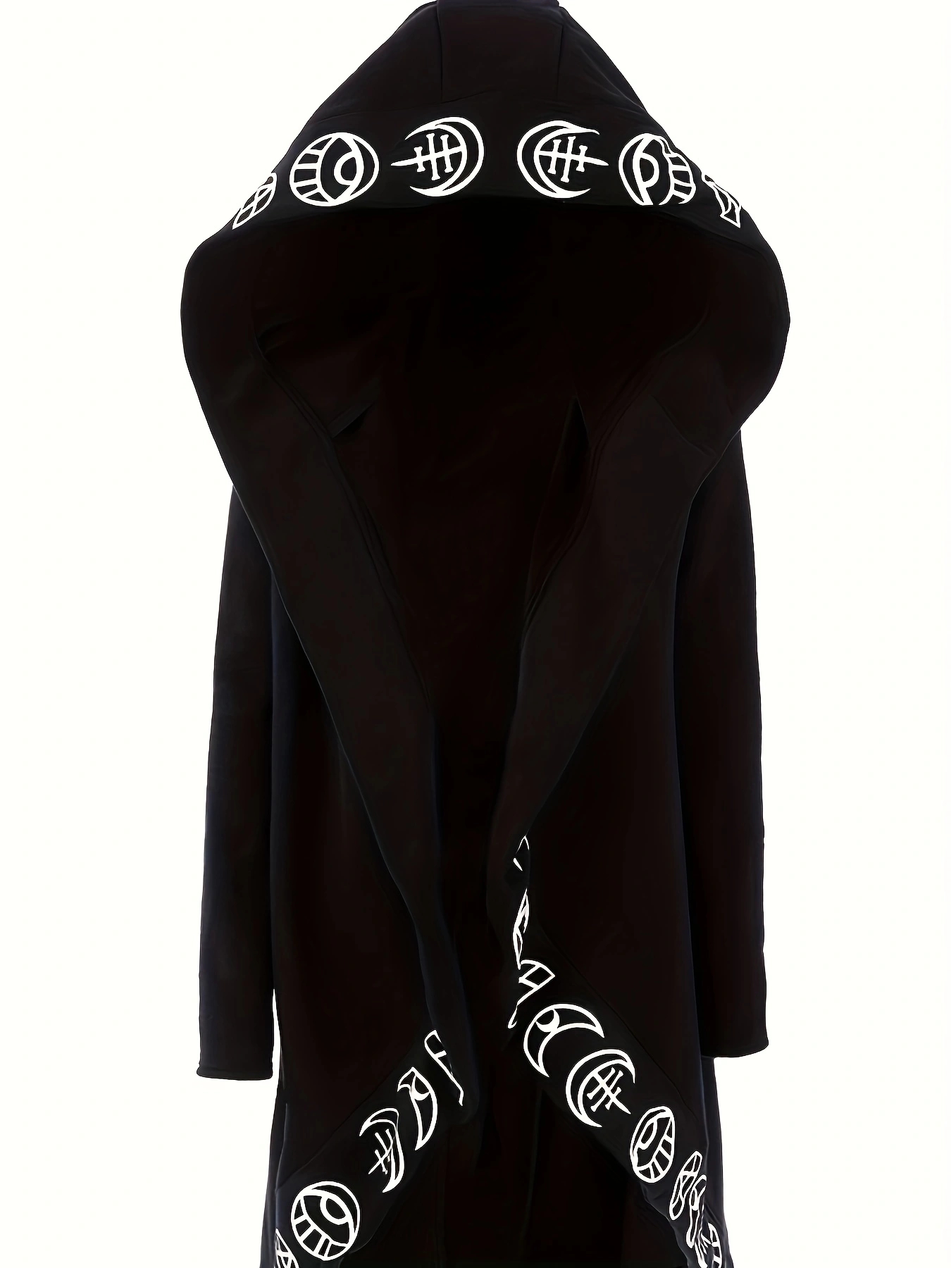 Cardigan gothique à capuche enchanteresse – Design inspiré de la sorcellerie, manches longues confortables, polyvalent pour un usage décontracté