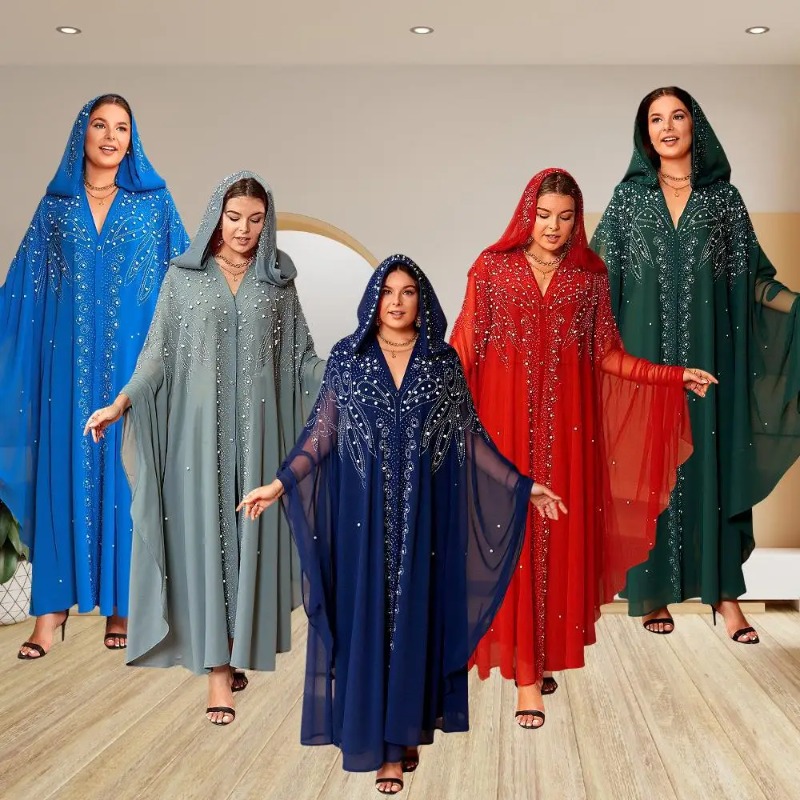 Abayas pour femmes dubaï luxe 2025 Robe de mode musulmane africaine Caftan Marocain robes de soirée Boubou Robe Djellaba Femme