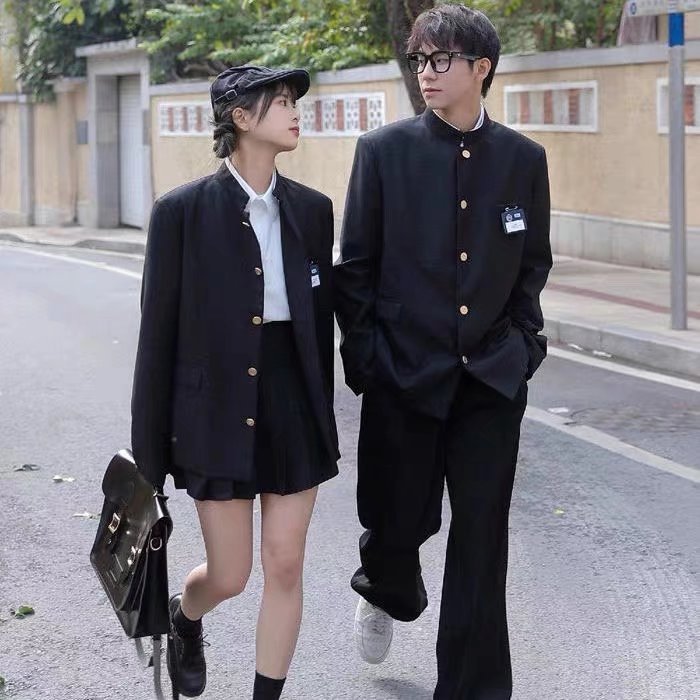 Uniforme SвJaponais Dk pour Homme, Veste Noire, Top, Printemps Été, Nouveau Manteau, Streetwear, Mao