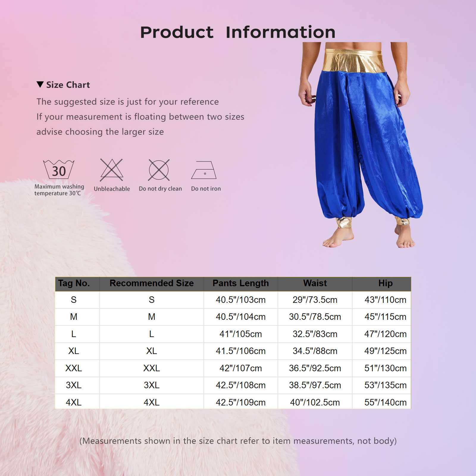 Pantalon à ceinture élastique brillant pour hommes, Prince arabe, Harem, FJSatin, Barrage de carnaval indien, Habillage, Pantalon long, Halloween