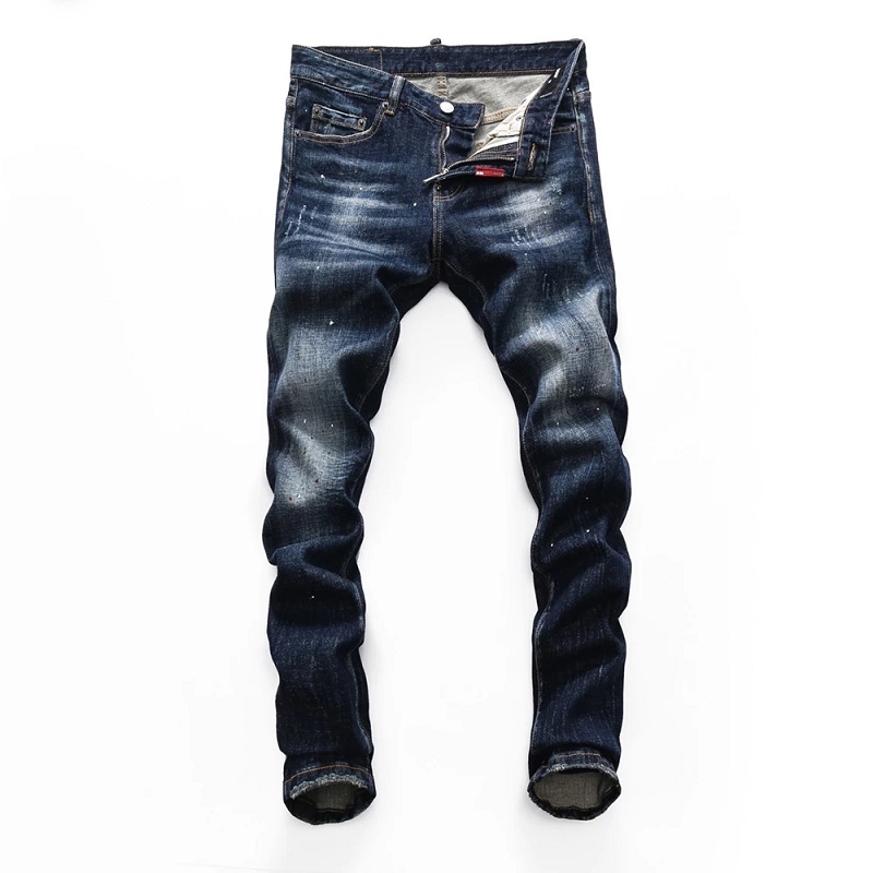 Marque de mode européenne hommes italie jean pantalon Design Cool haut jean hommes Slim jean Denim pantalon bleu trou pantalon jean pour hommes