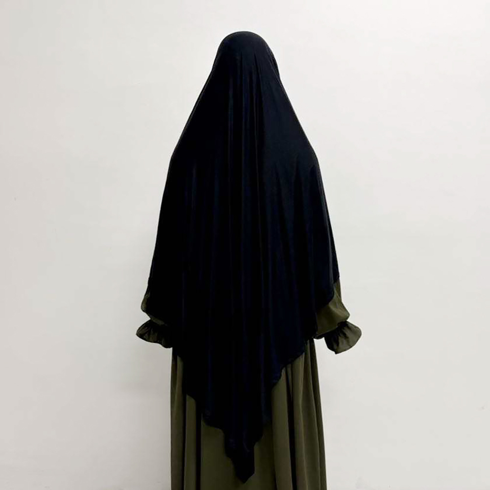 Khimar en jersey de bambou, respectueux de la peau, certifié OEKO-TEX, respirant, léger, pour la prière musulmane, Eid, Ramadan, à nouer à l'arrière