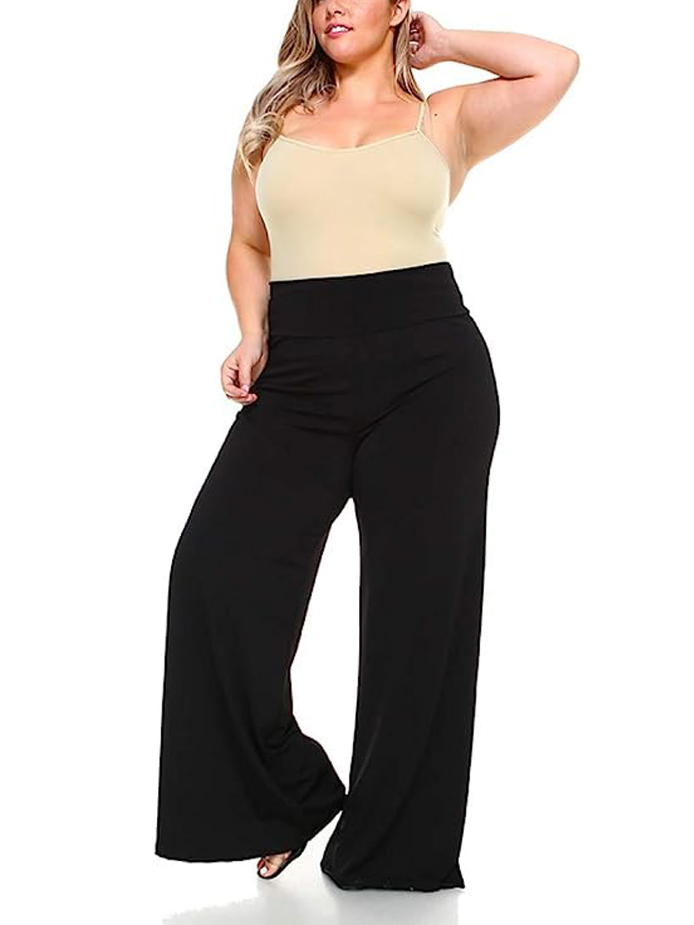Pantalon décontracté en tissu élastique, grande taille, élégant, ample, pour femmes, nouvelle collection 2023