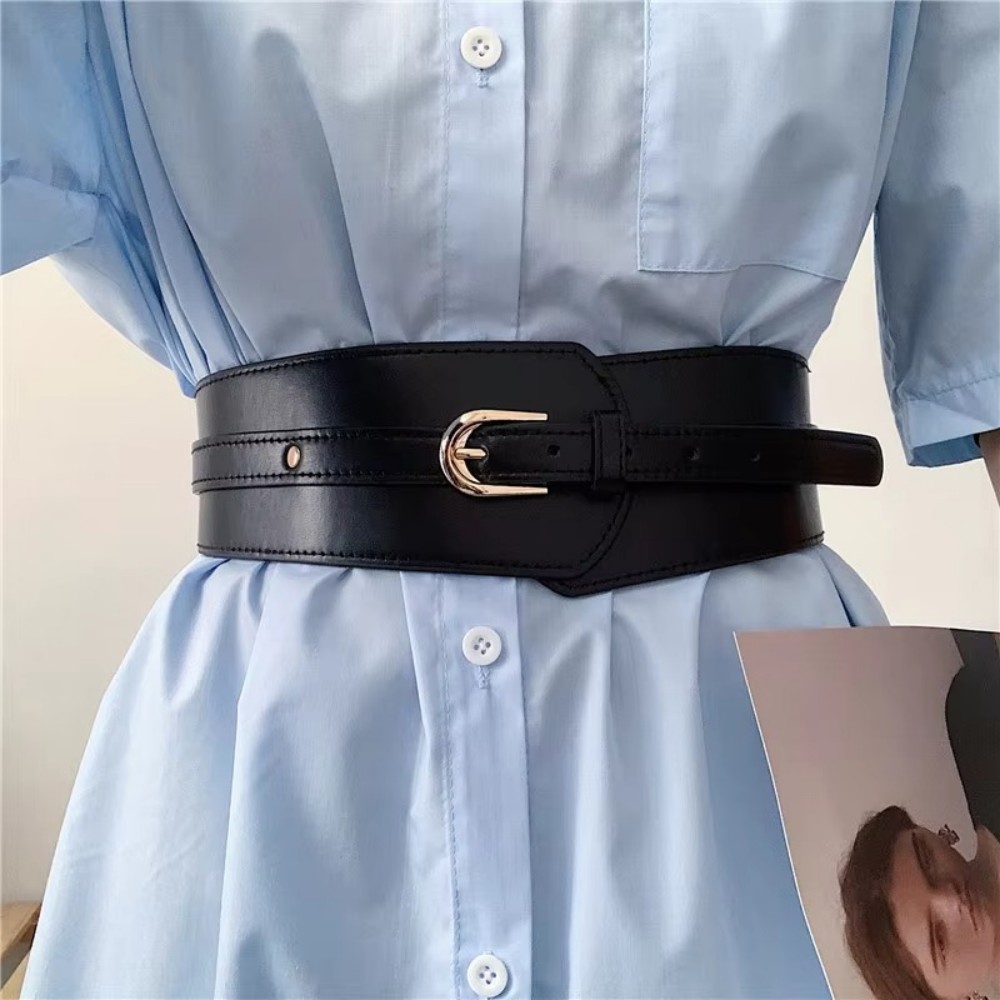 Ceintures en cuir pour femmes de haute qualité réglable en cuir Pu longue ceinture femme Vintage taille large manteau Corset ceinture Cummerbunds