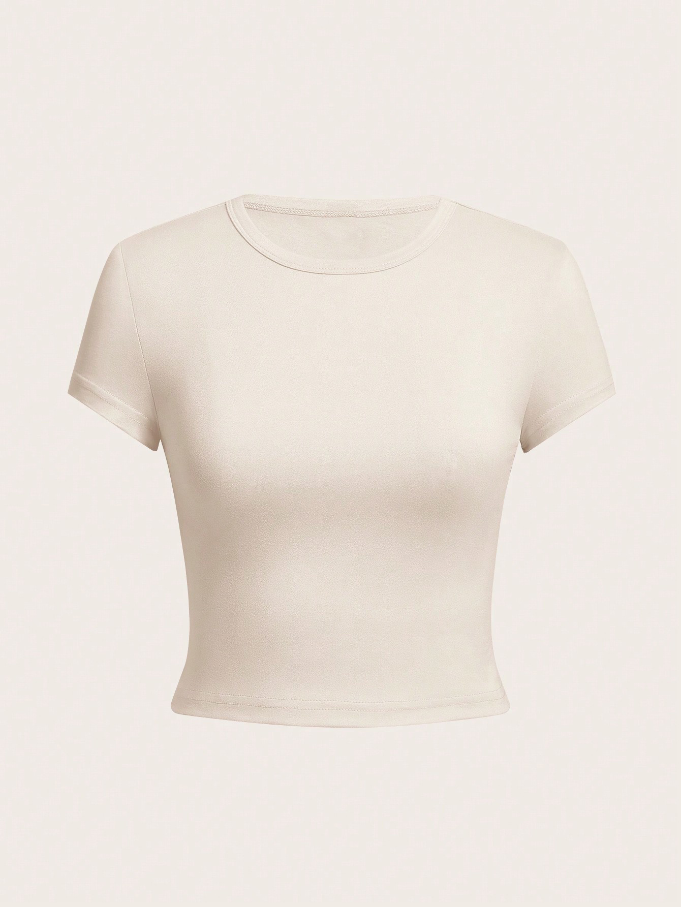 Lot de 4 T-shirts ajustés à manches courtes de couleur unie pour femme – Style décontracté et minimaliste pour l'été – Col rond