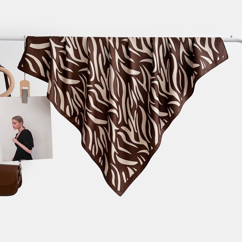 Châles en twill de 90 cm, foulards carrés effet soie pour femmes, grands hijabs, écharpes, bandanas et foulards de tête tendance
