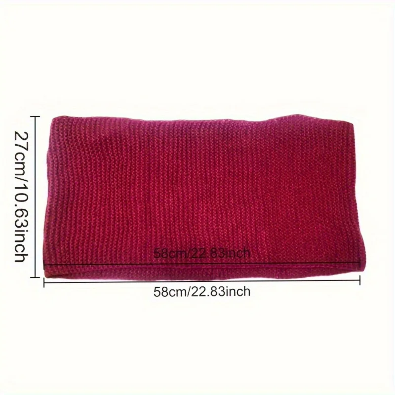 Écharpe en tricot épais de couleur unie pour femmes, style coréen, automne-hiver, écharpe chaude pour le cou
