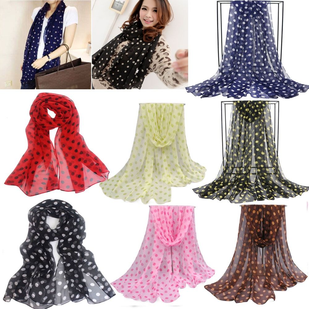 Châle, foulards doux pour la tête, hijab, foulard, écharpe en mousseline, foulards pour femmes, écharpe à pois, châle, écharpe en soie