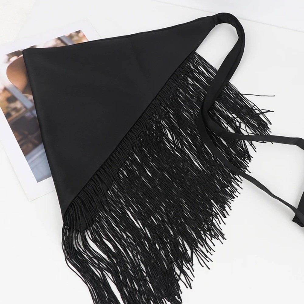 Ceinture large tendance avec pompons, forme triangulaire, ceinture de danse, foulard de hanche pour femme