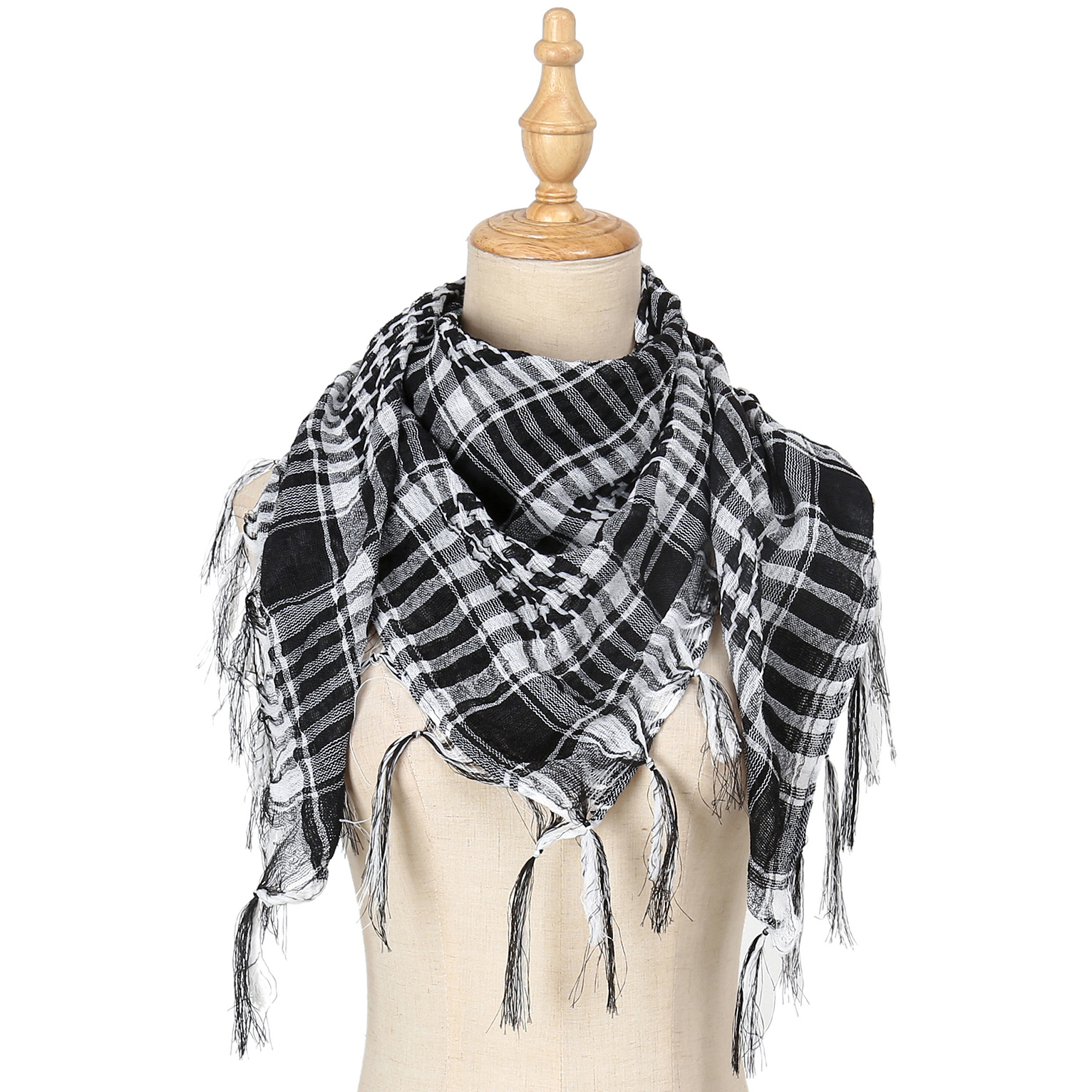 Foulard Hijab à carreaux pour hommes et femmes, foulard arabe du désert, doux, tactique, randonnée, Turban unisexe, châle militaire, nouvelle collection 2024