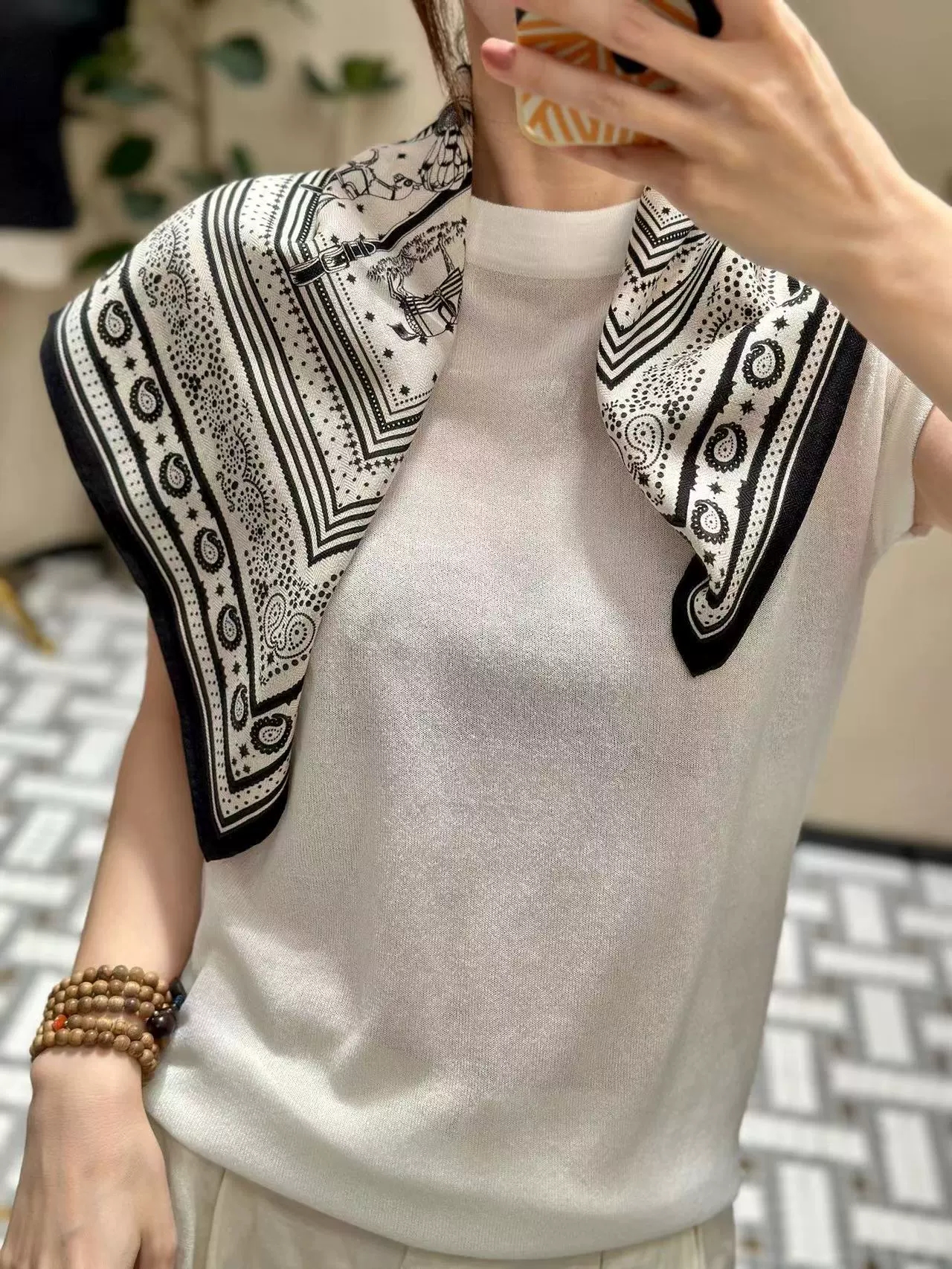 Cheval Double face écharpe 65CM Herms roulé châles hiver chaud laine marques de luxe haute qualité foulards mère cadeau de noël