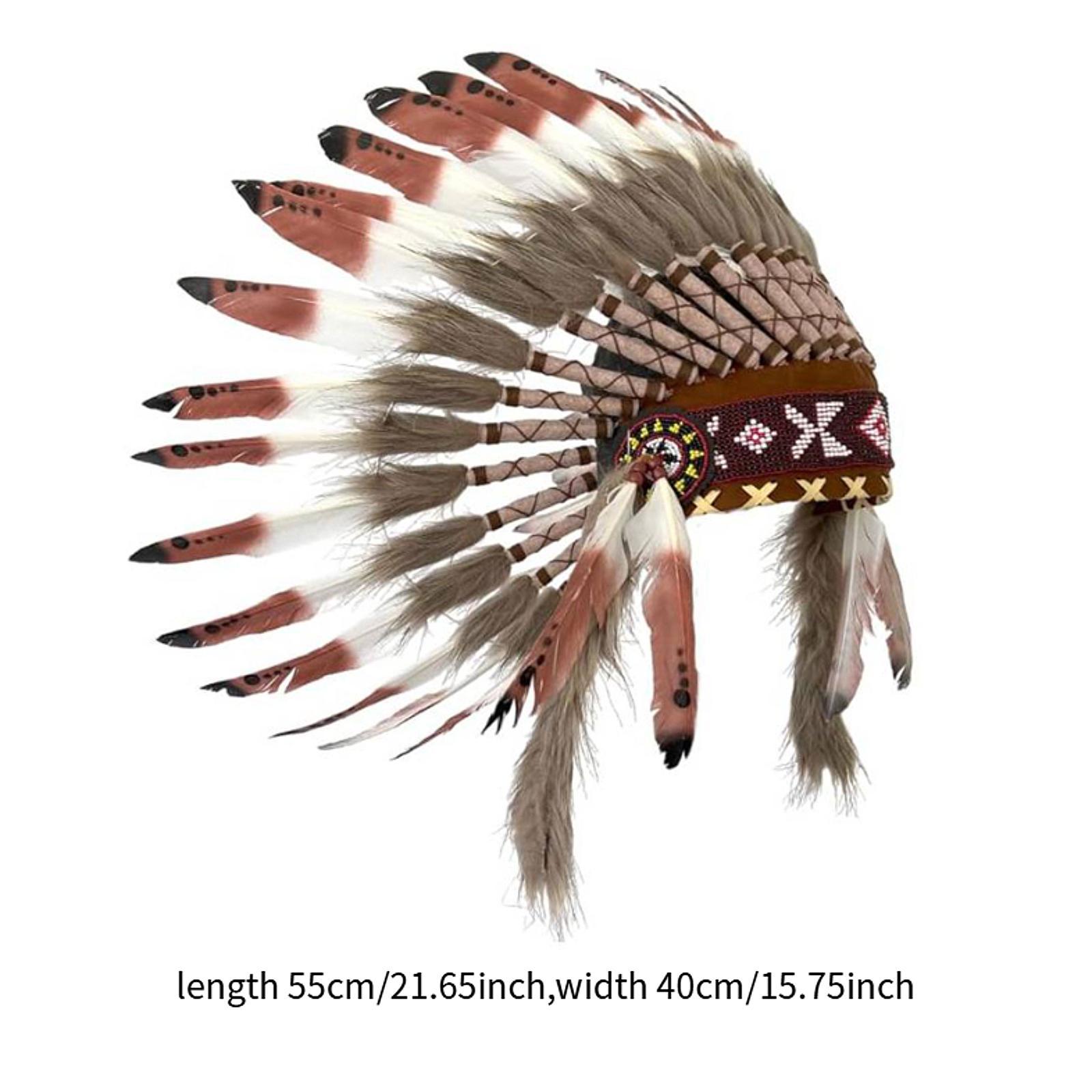 Bandeau de chapeau indien en chef pour spectacle sur scène, spectacle de danse, fête de Cosplay