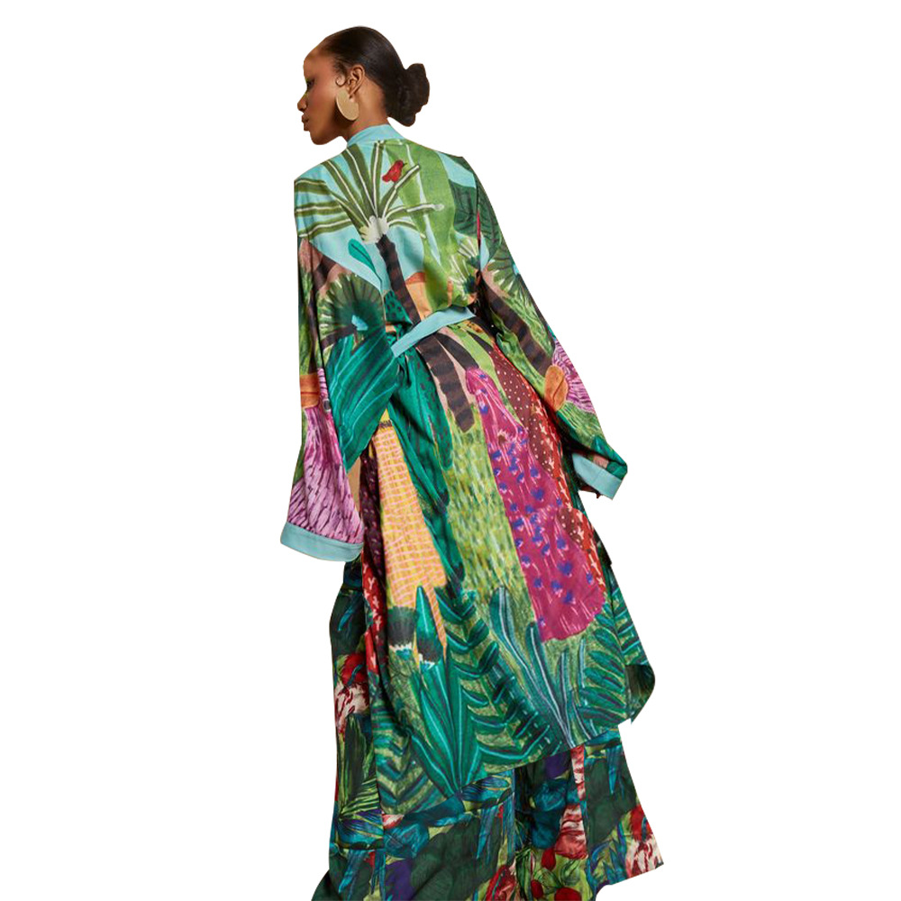 Robe longue imprimée fleurie sexy grande taille 3XL 4XL, kimono sexy à manches longues, lingerie intime avec ceinture, vêtements d'intérieur