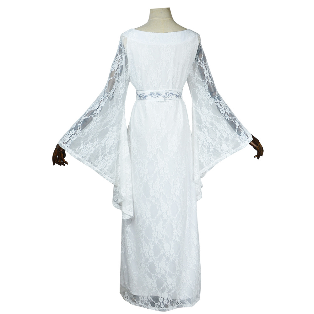 Costume de Cosplay reine elfe, tenues pour Fantasia Galadriel, fête de carnaval d'halloween, jeu de rôle, robe longue avec ceinture, nouveau