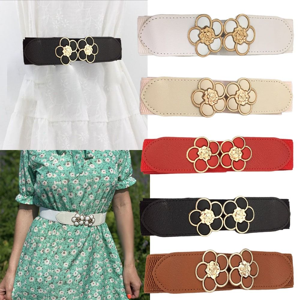 Femmes femmes dames Corset taille large taille accessoires large ceinture fleur ceintures fleur ceintures élastiques ceintures